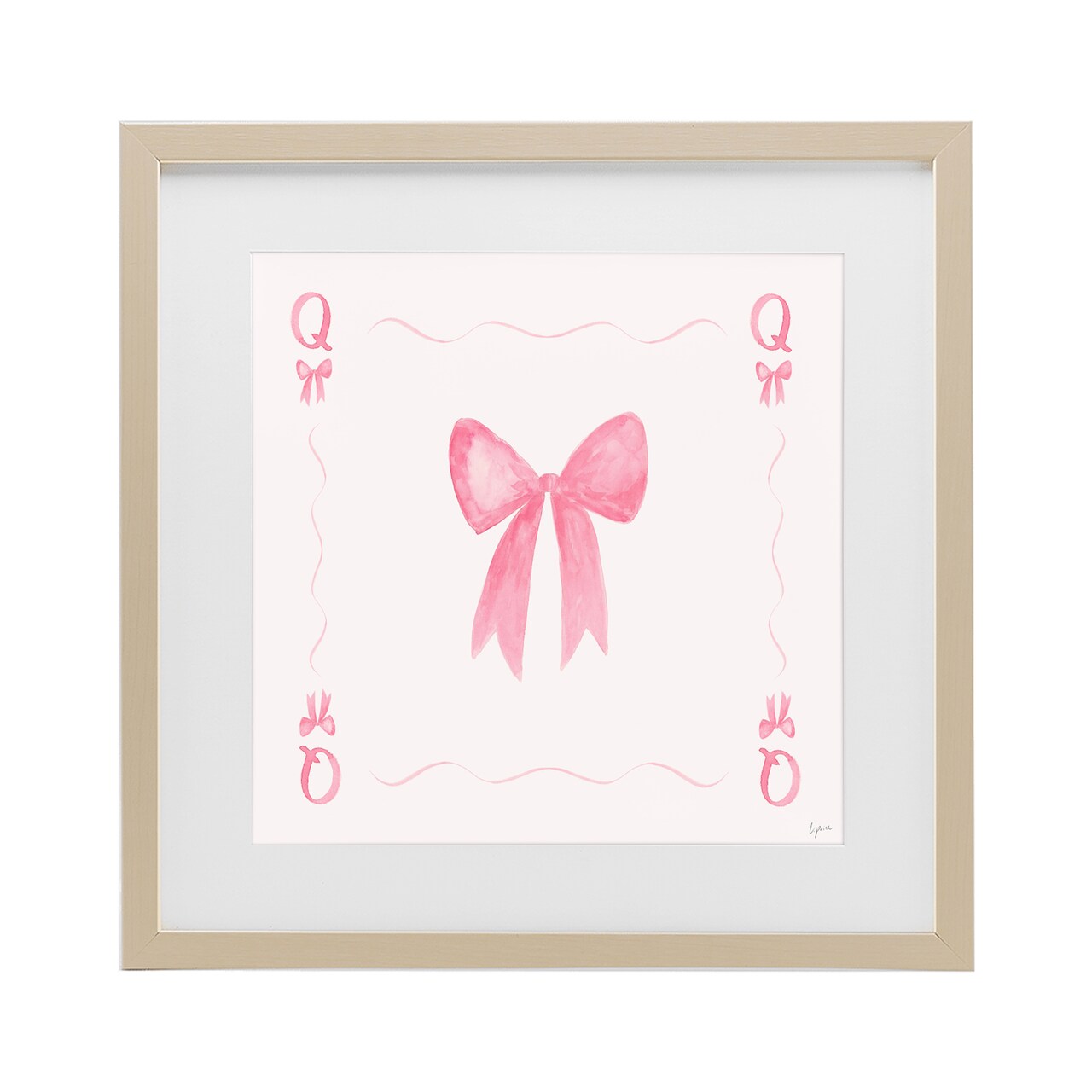 Stupell Industries Queen of Ribbons Card Framed Print Under Glass, design by Lucille Price